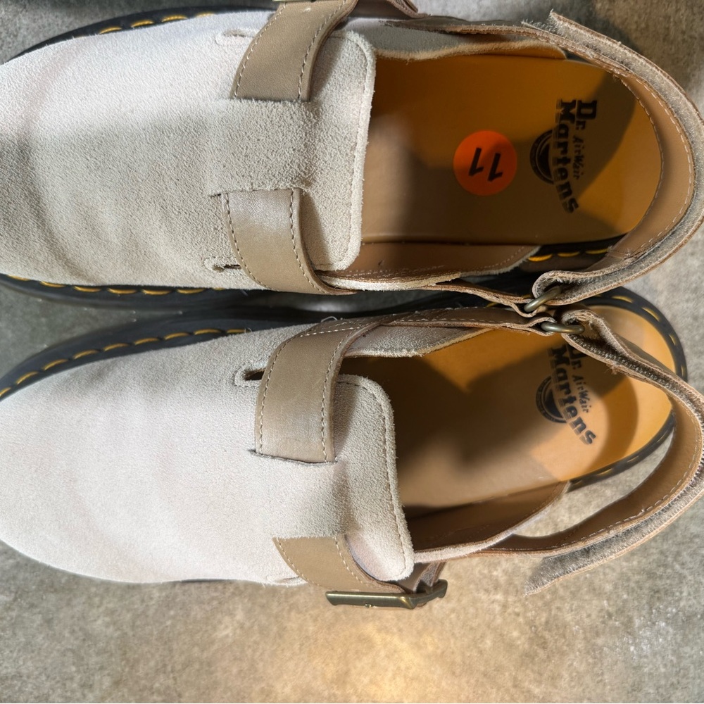 Dr. Martens Men's Beige Suede Loafers